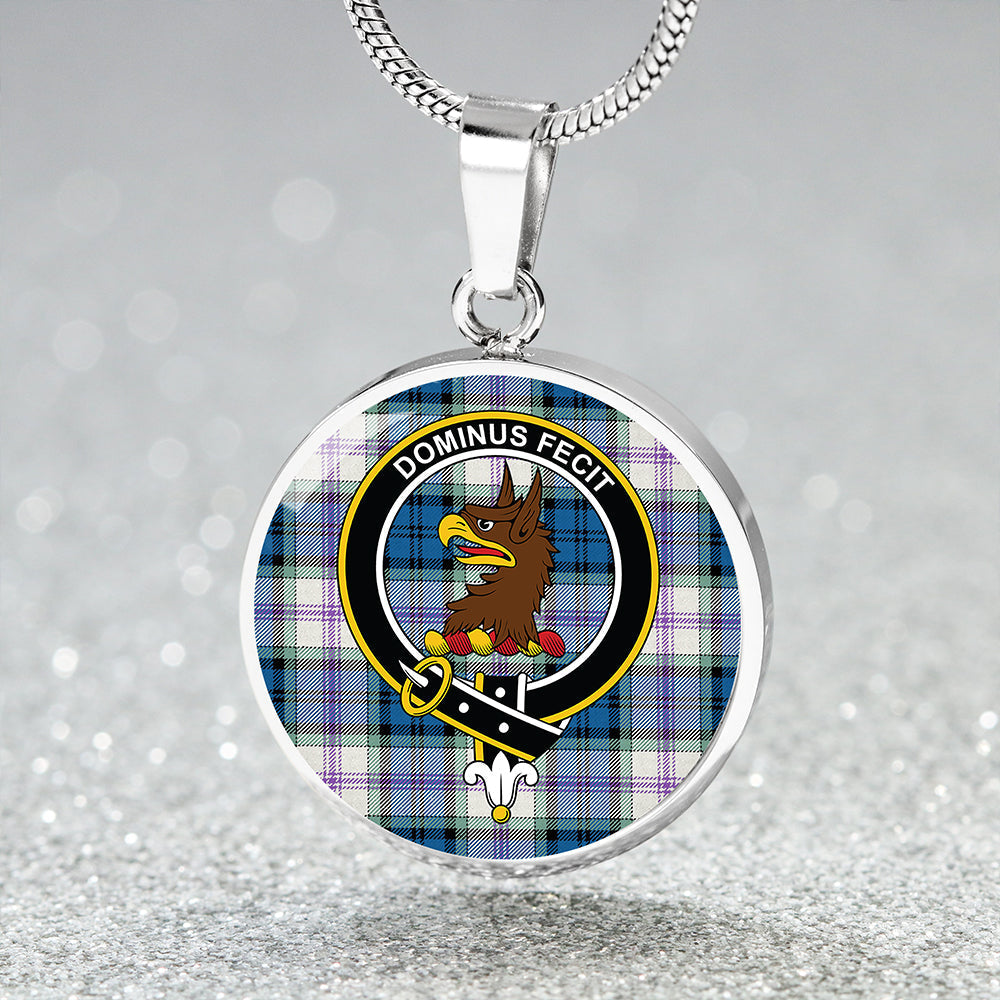 Baird Dress Dance (Baines Dress Dance) Tartan Crest Circle Necklace