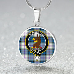 Baird Dress Dance (Baines Dress Dance) Tartan Crest Circle Necklace