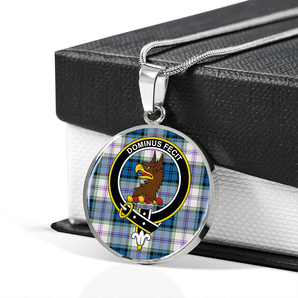 Baird Dress Dance (Baines Dress Dance) Tartan Crest Circle Necklace