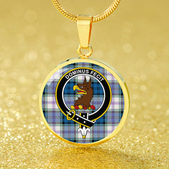 Baird Dress Dance (Baines Dress Dance) Tartan Crest Circle Necklace