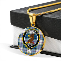 Baird Dress Dance (Baines Dress Dance) Tartan Crest Circle Necklace