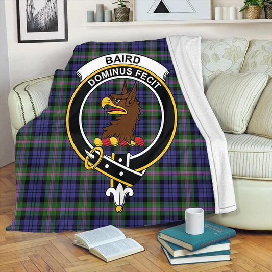 Baird Modern Tartan Crest Premium Blanket