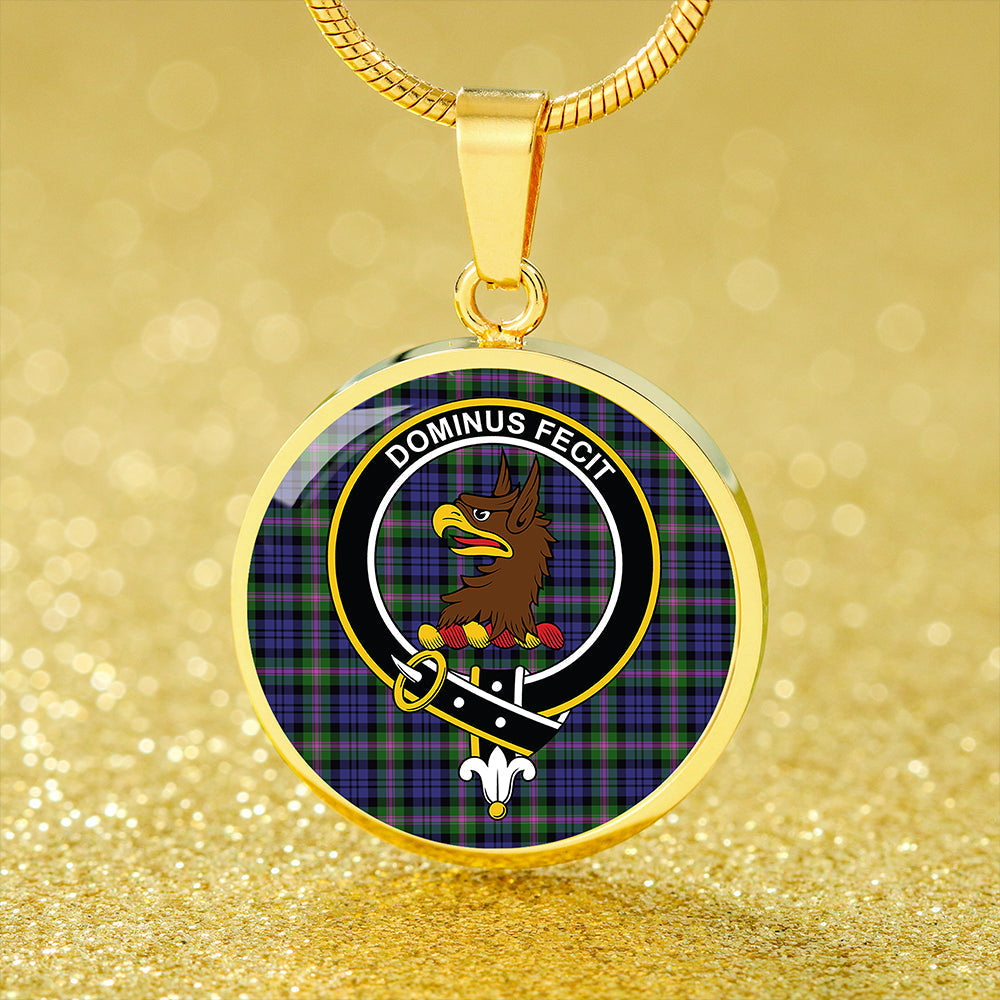 Baird Modern Tartan Crest Circle Necklace