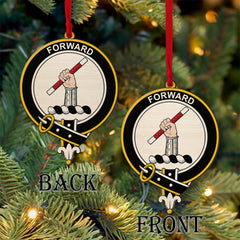 Balfour Tartan Crest Wood Acrylic Ornament