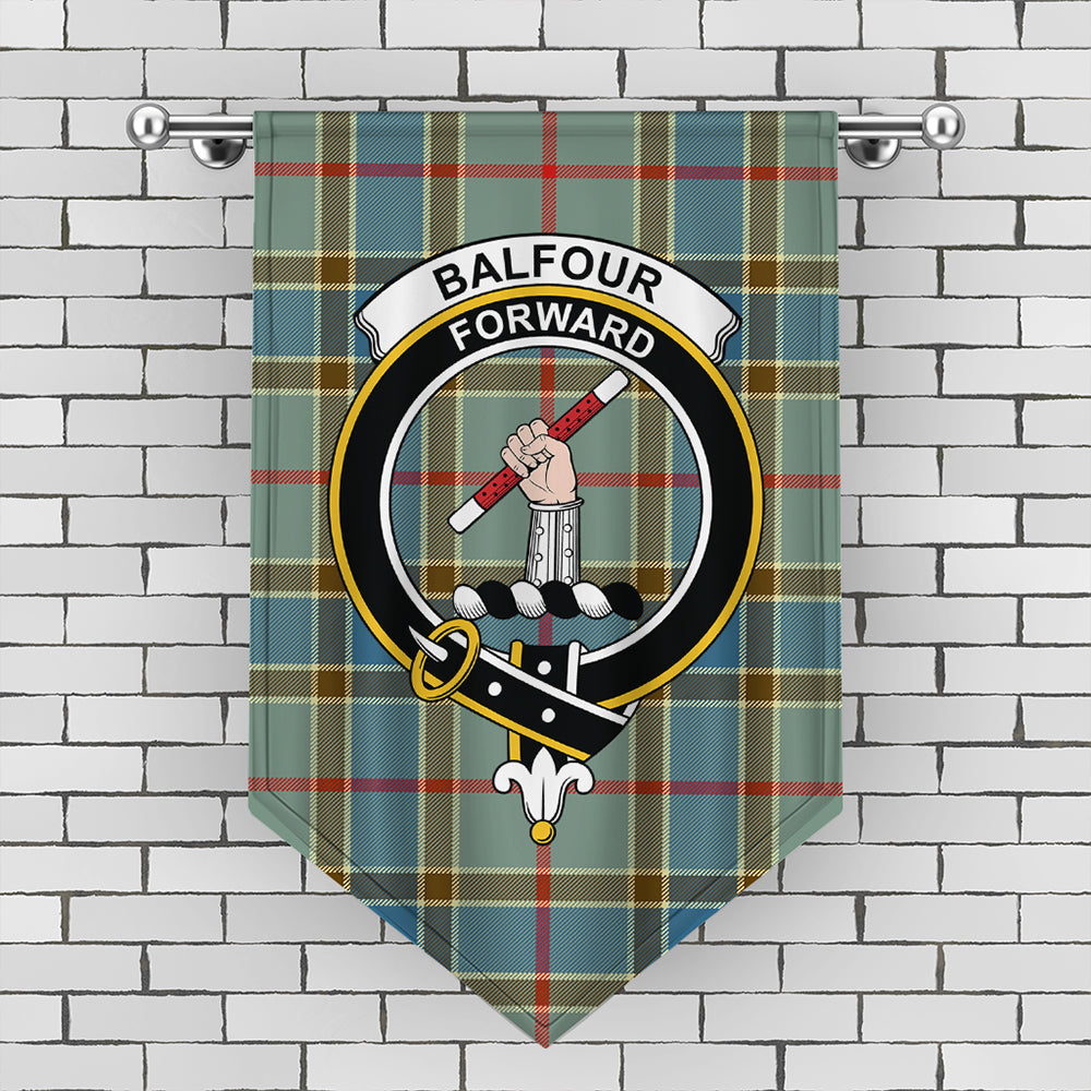 Balfour Blue Tartan Crest Gonfalon