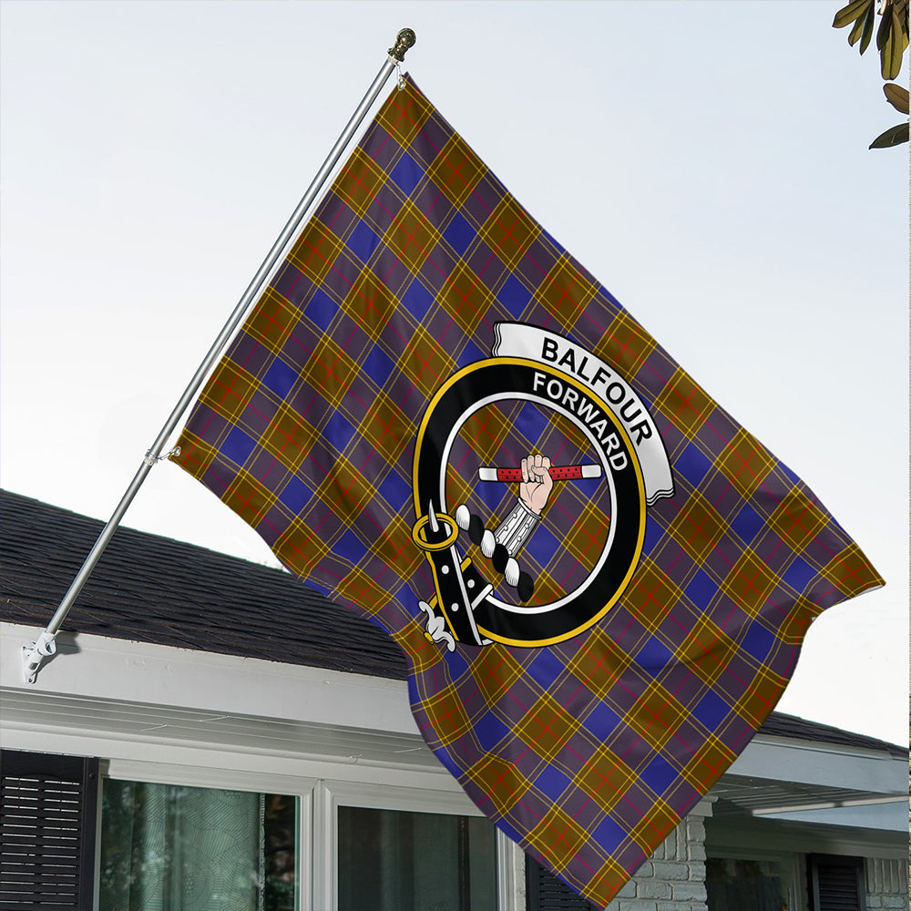 Balfour Modern Tartan Classic Crest House Flag