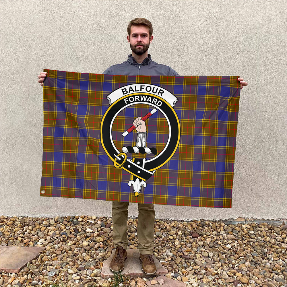 Balfour Modern Tartan Classic Crest House Flag