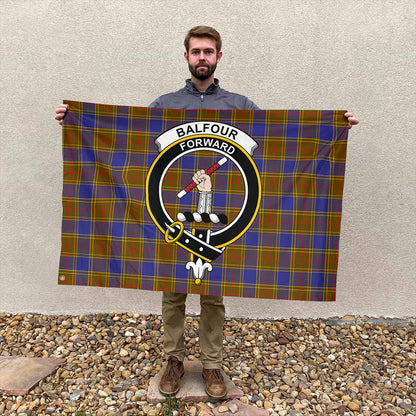 Balfour Modern Tartan Classic Crest House Flag