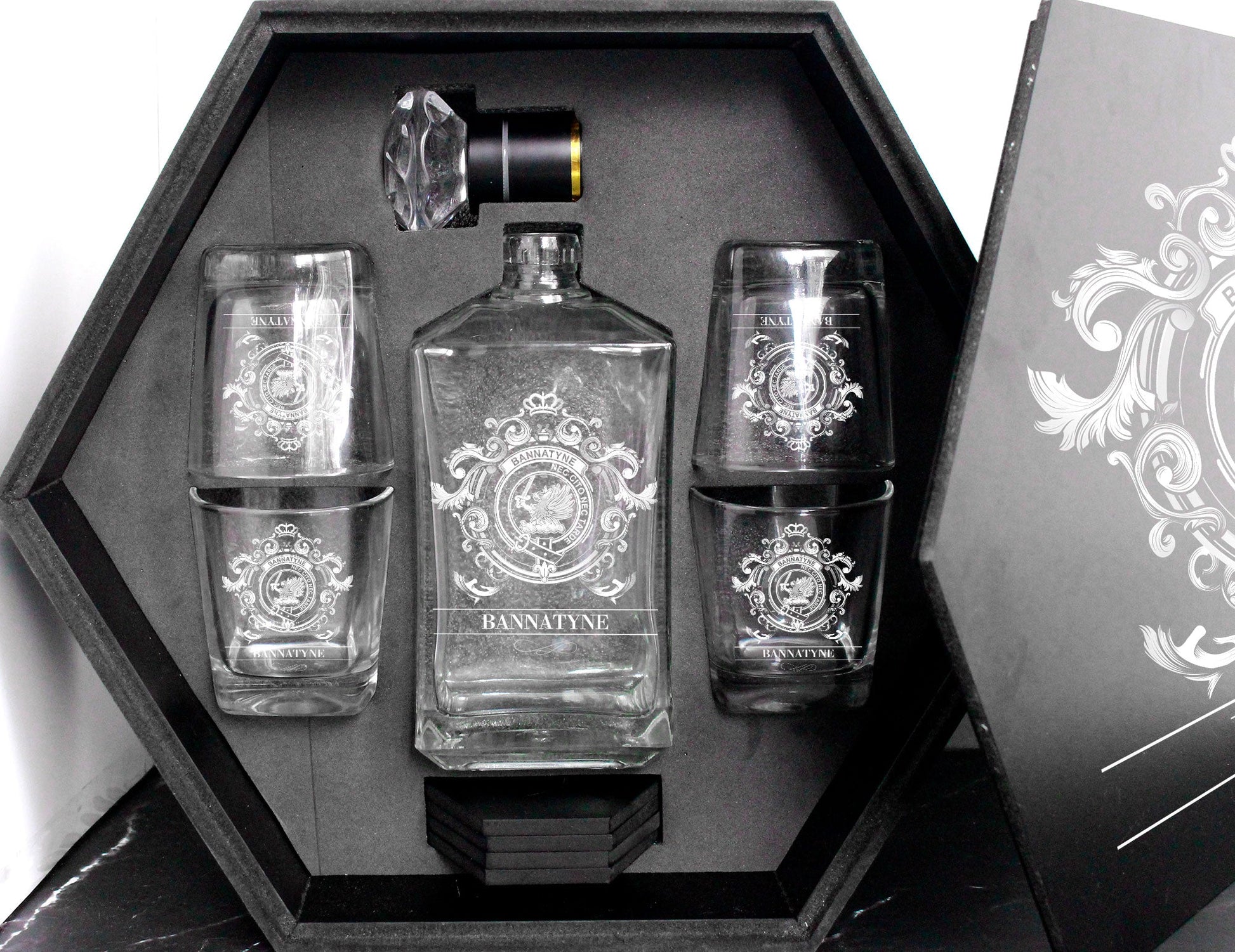 Bannatyne Tartan Clan Decanter Set