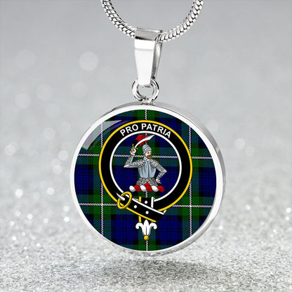 Bannerman Tartan Crest Circle Necklace