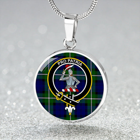 Bannerman Tartan Crest Circle Necklace