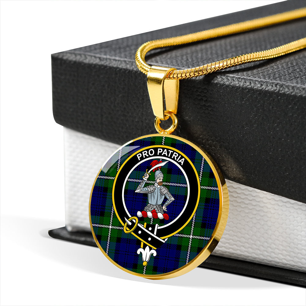 Bannerman Tartan Crest Circle Necklace