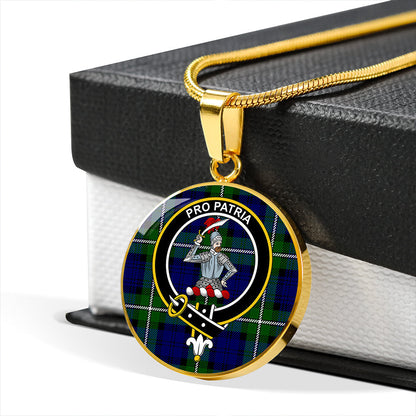 Bannerman Tartan Crest Circle Necklace