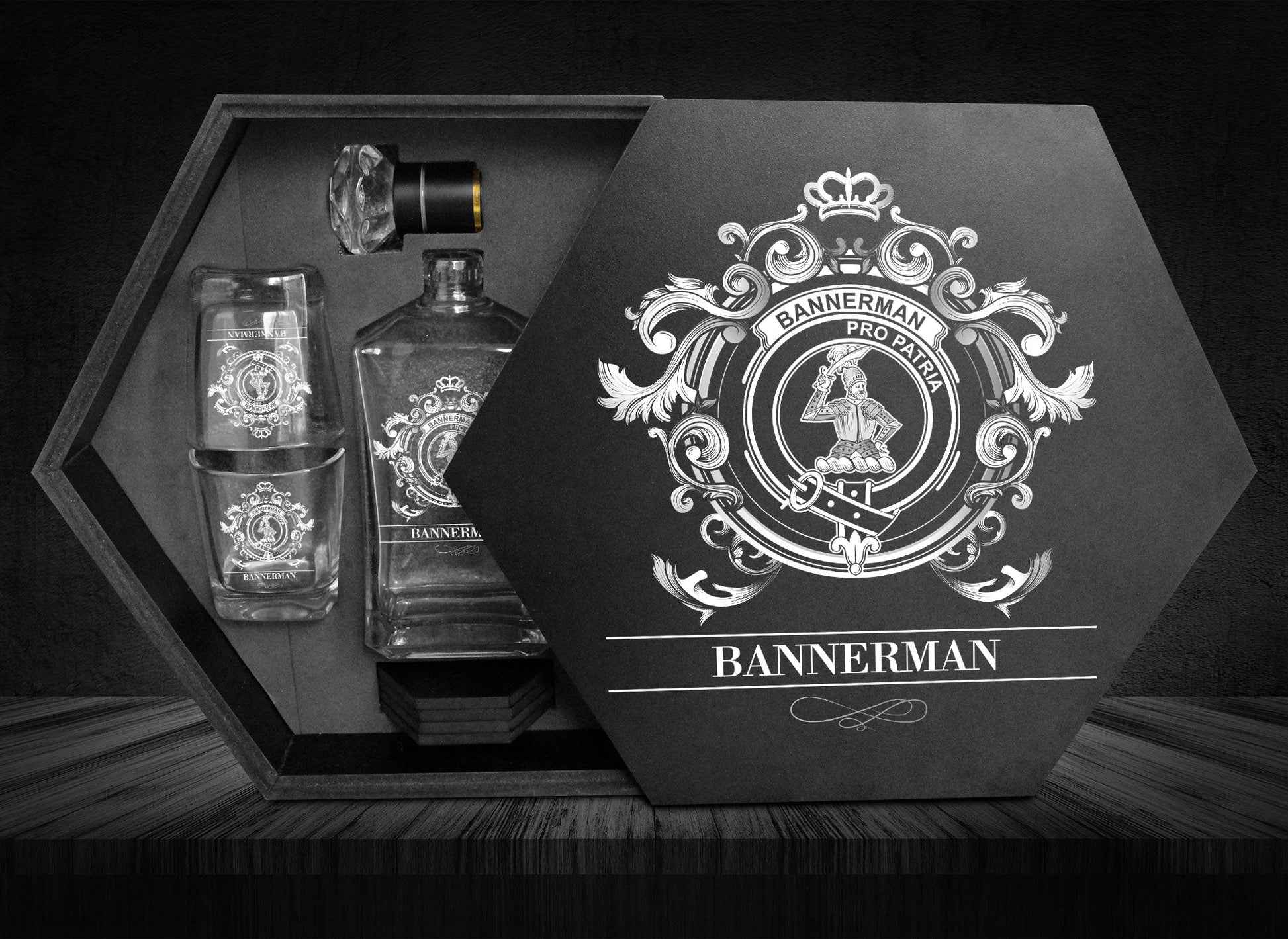 Bannerman Tartan Clan Decanter Set