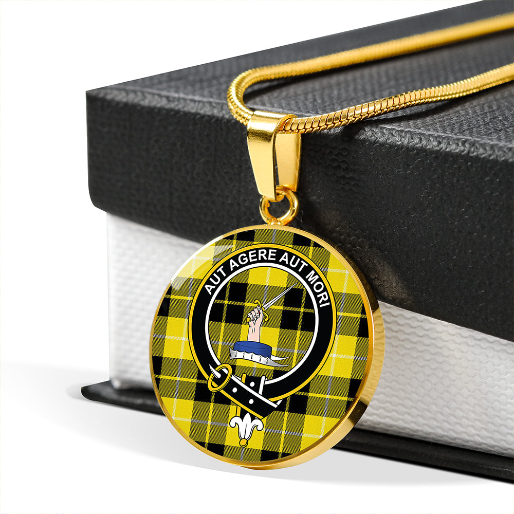 Barclay Dress Modern Tartan Crest Circle Necklace