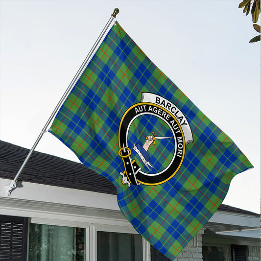 Barclay Hunting Ancient Tartan Classic Crest House Flag