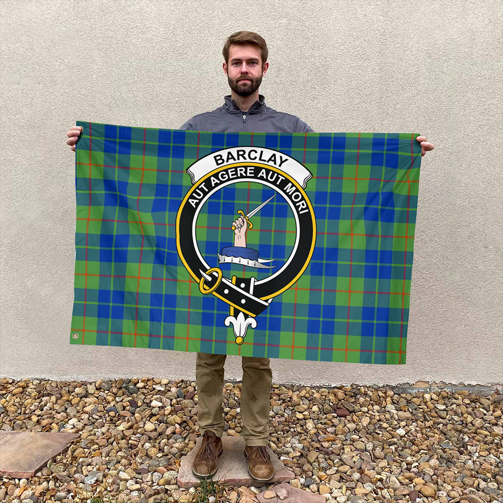 Barclay Hunting Ancient Tartan Classic Crest House Flag