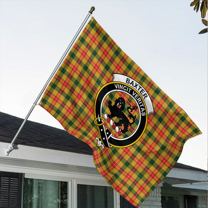 Baxter Modern Tartan Classic Crest House Flag