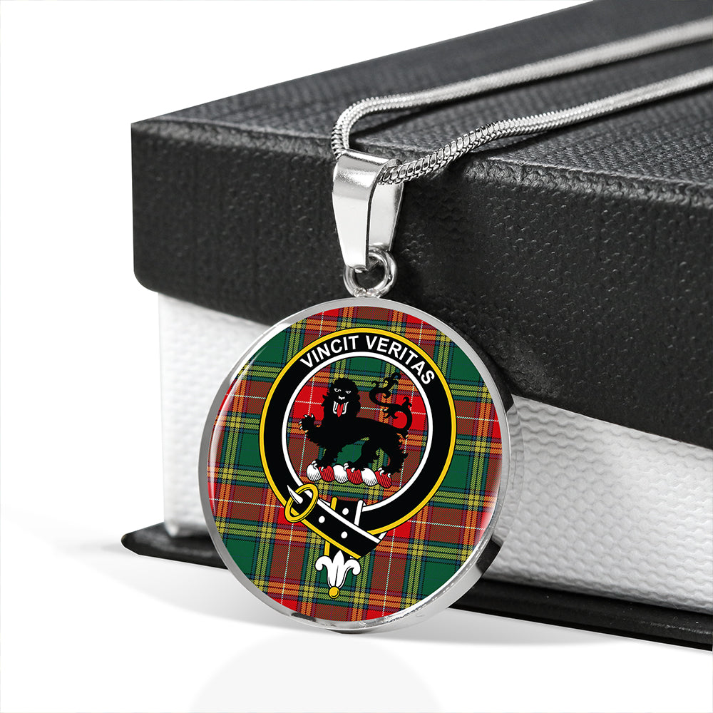 Baxter Modern Tartan Crest Circle Necklace