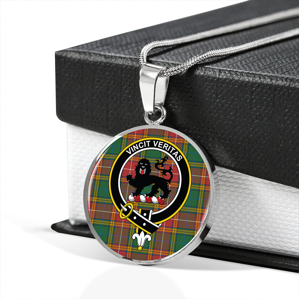 Baxter of Balgavies Ancient Tartan Crest Circle Necklace