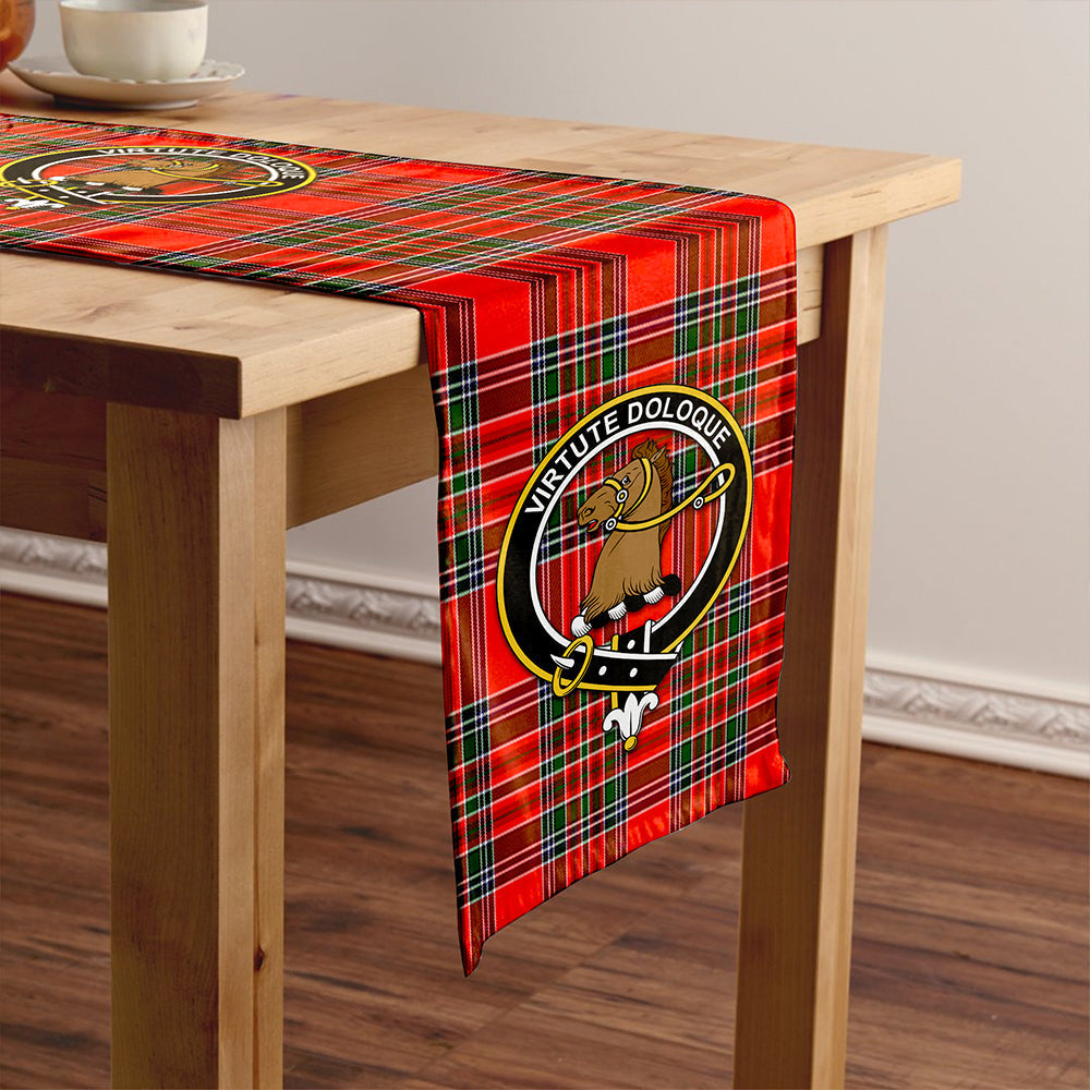 Binning Tartan Crest Table Runner