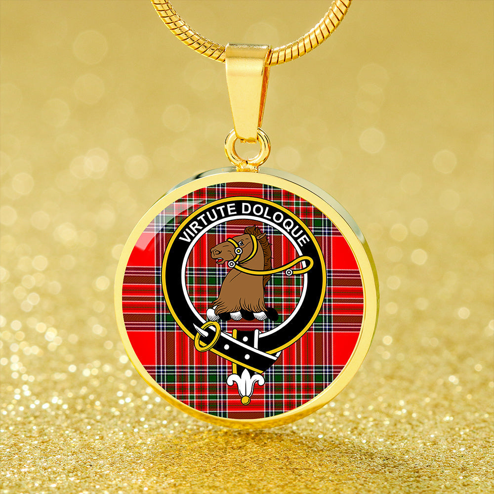 Binning Tartan Crest Circle Necklace