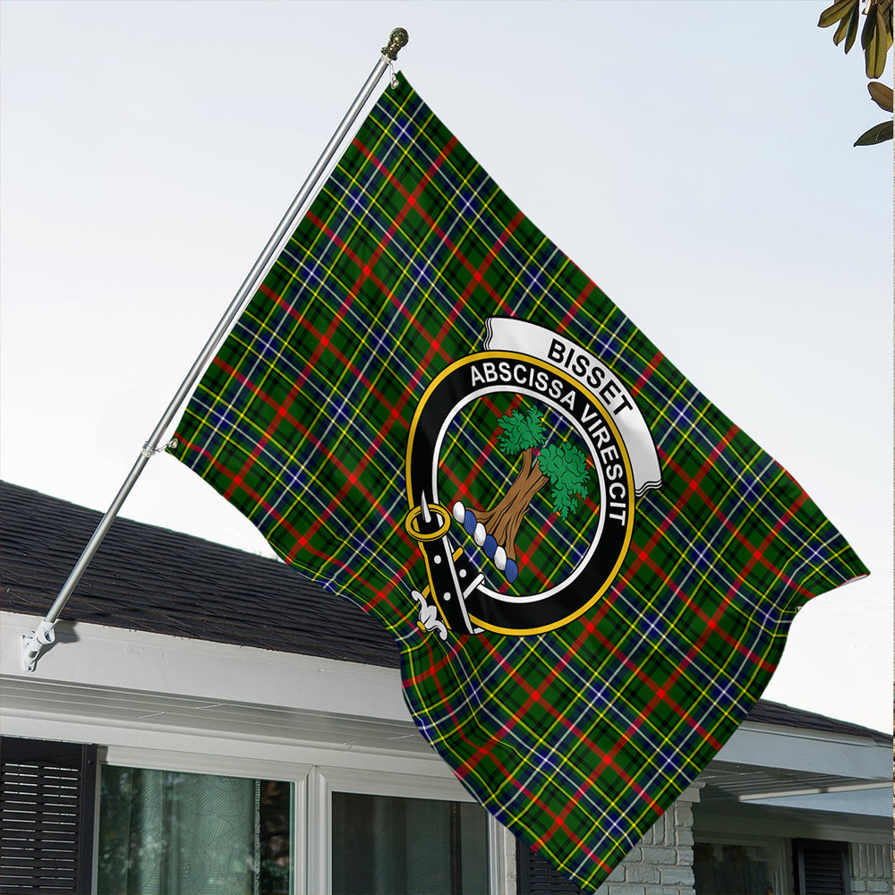 Bisset Tartan Classic Crest House Flag