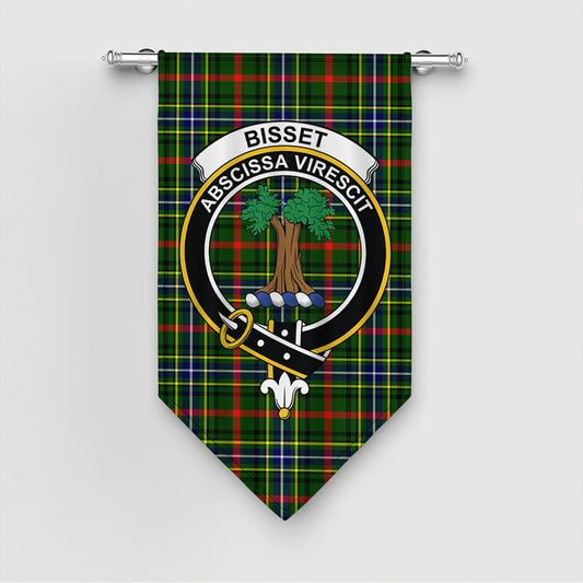 Bisset Tartan Crest Gonfalon