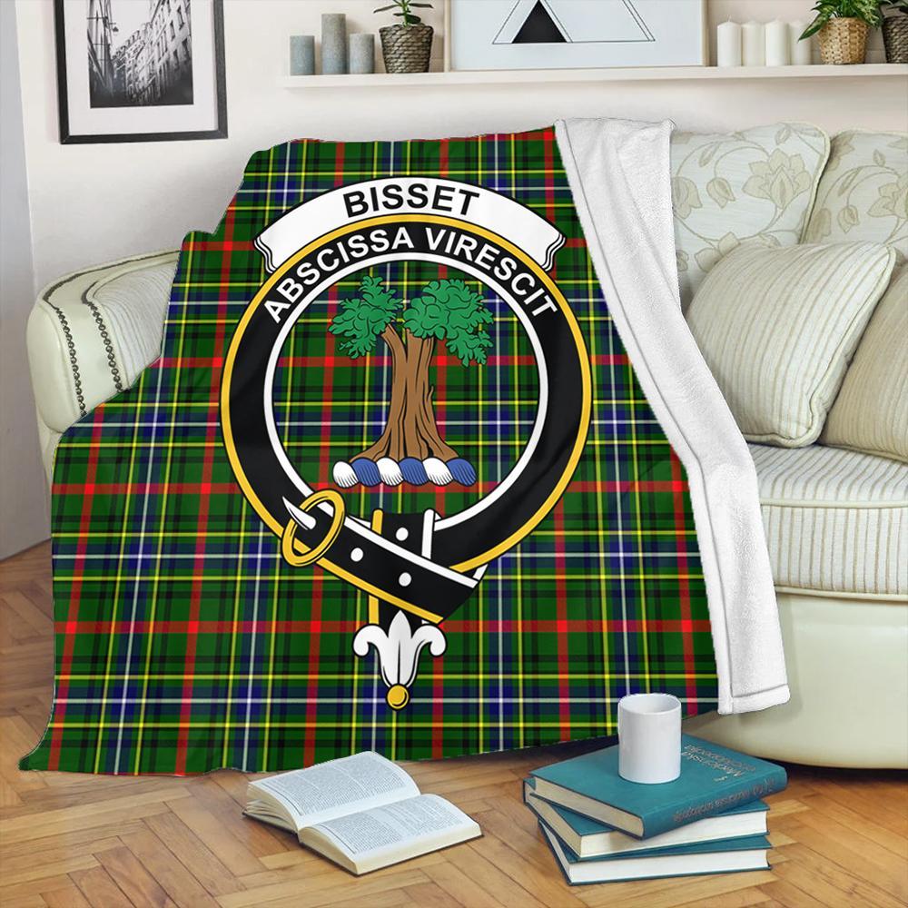 Bisset Tartan Crest Premium Blanket