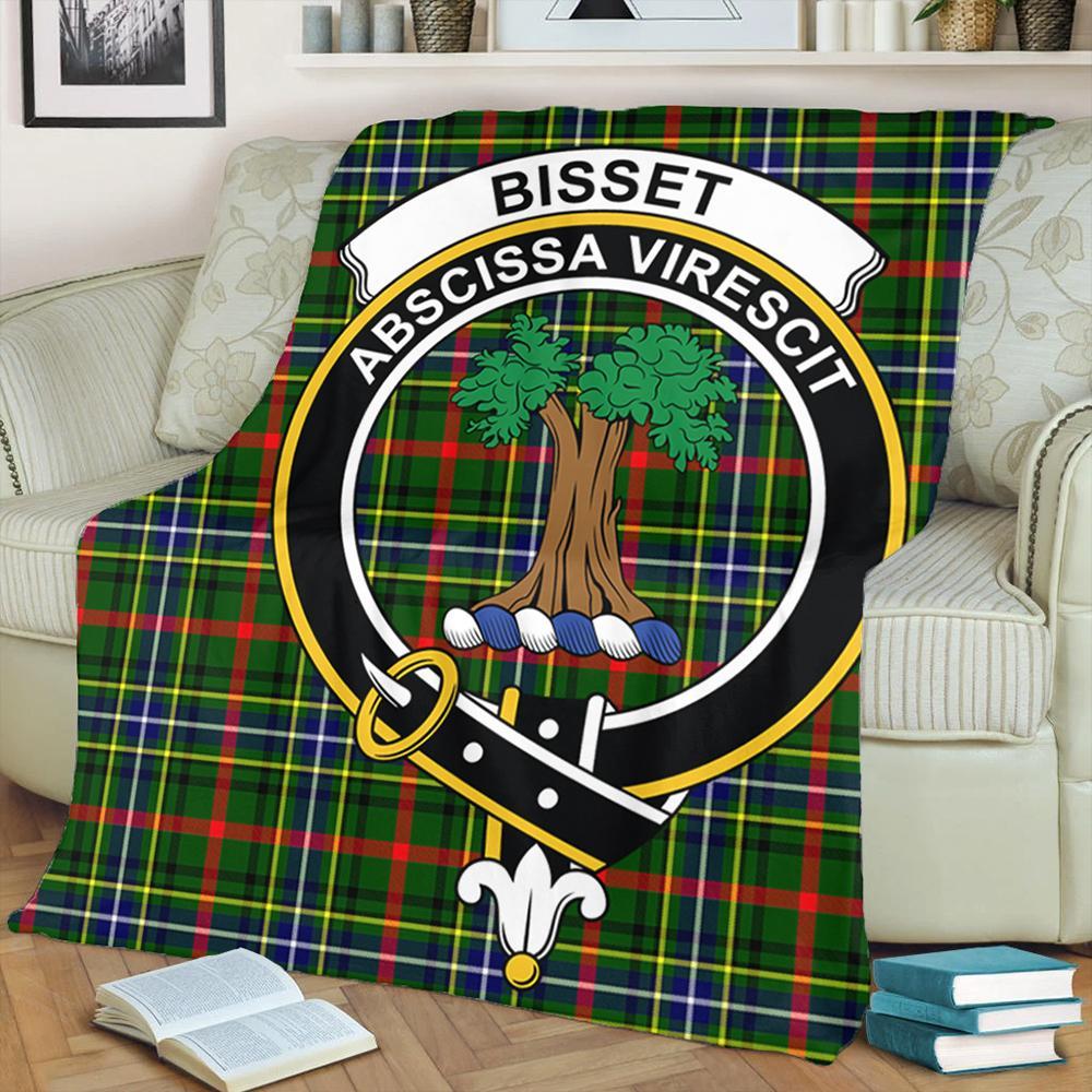 Bisset Tartan Crest Premium Blanket