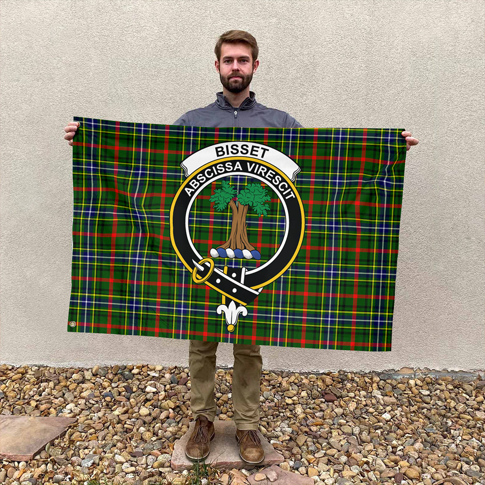 Bisset Tartan Classic Crest House Flag