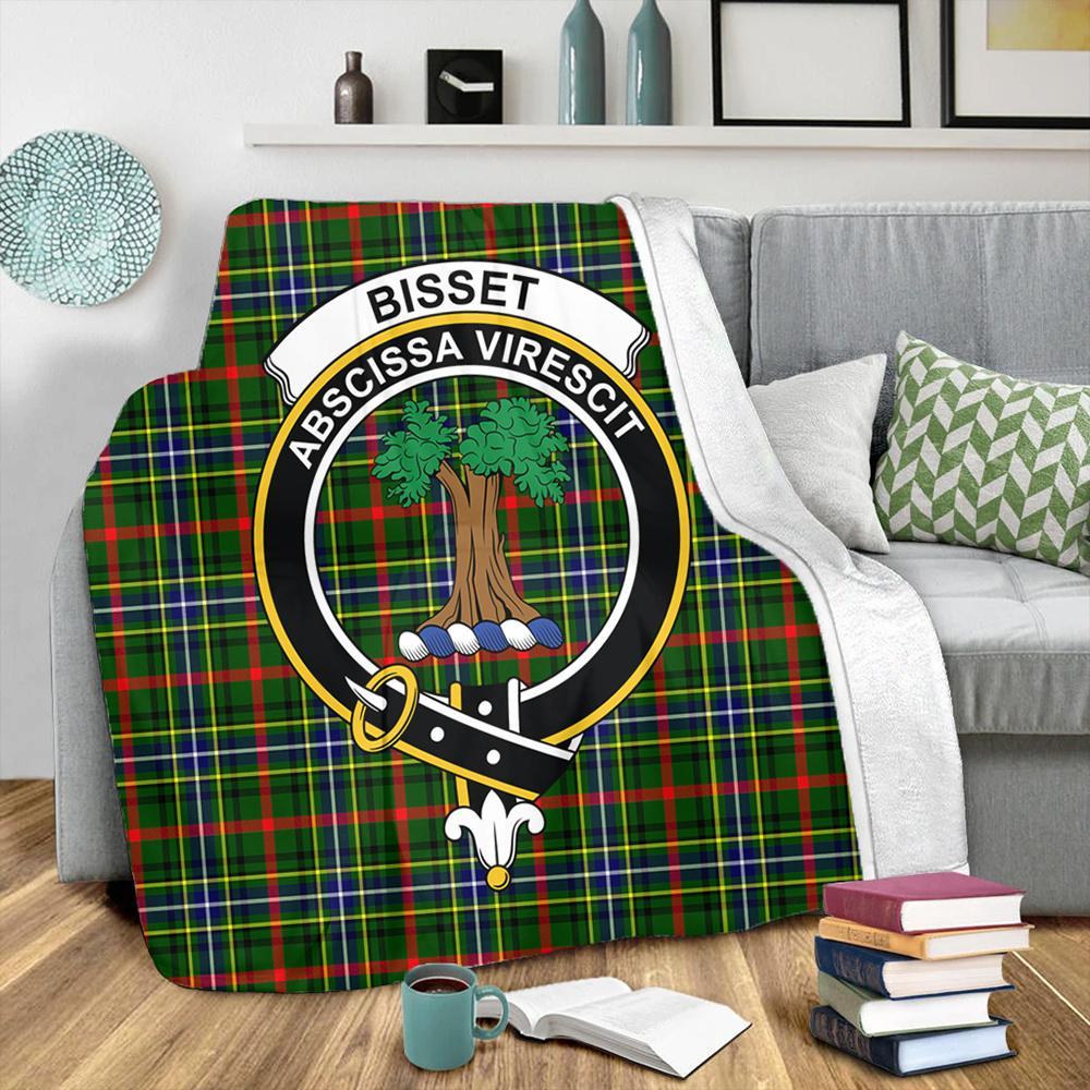 Bisset Tartan Crest Premium Blanket