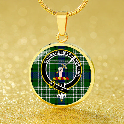 Blackadder Tartan Crest Circle Necklace