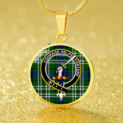 Blackadder Tartan Crest Circle Necklace