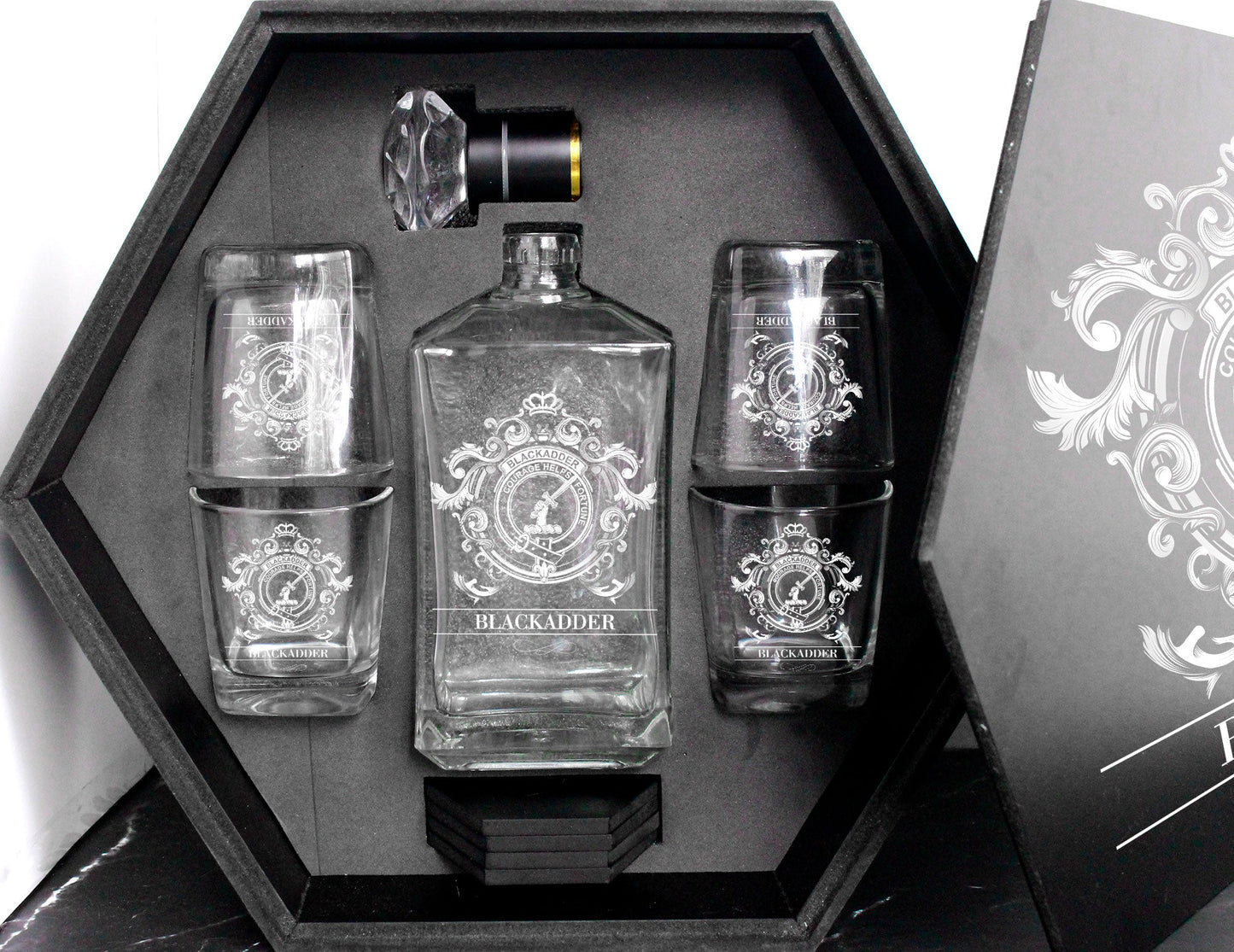 Blackadder Tartan Clan Decanter Set