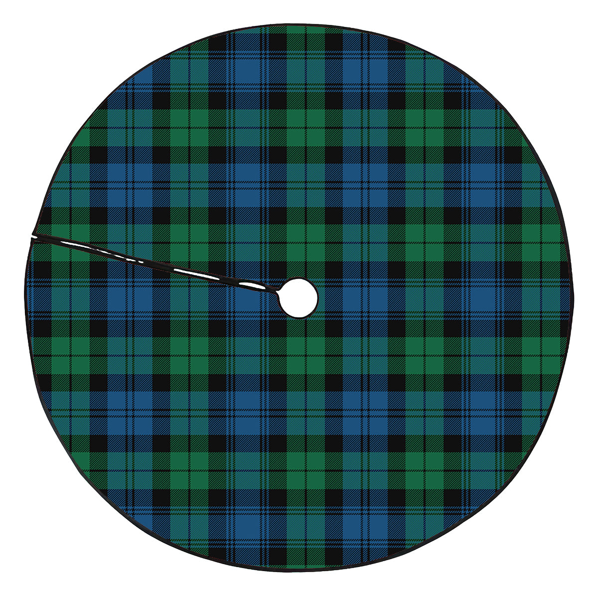 Blackwatch Ancient Tartan Plaid Christmas Tree Skirt