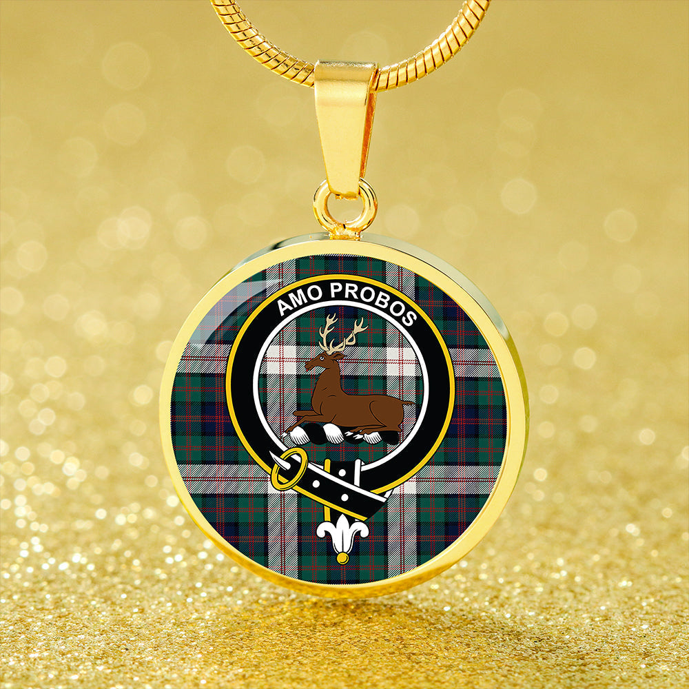 Blair Dress Modern Tartan Crest Circle Necklace