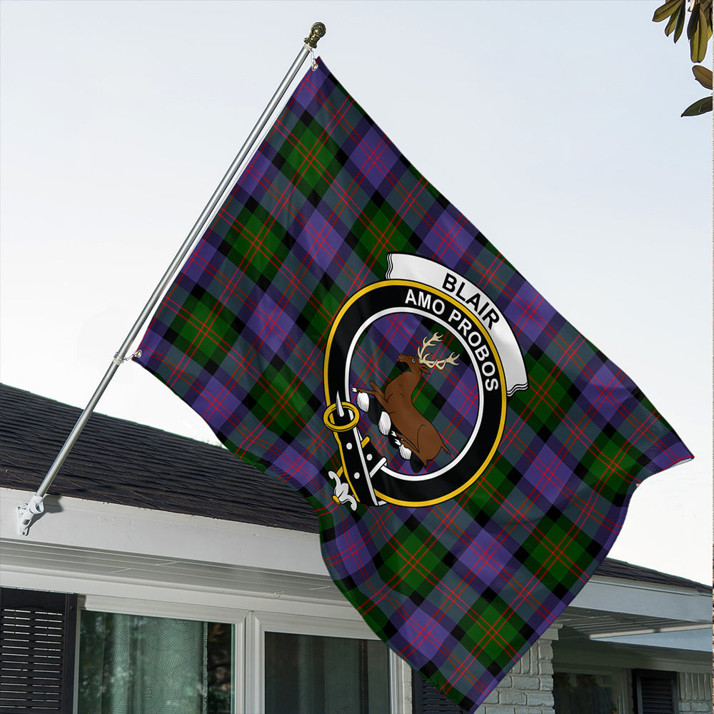 Blair Modern Tartan Classic Crest House Flag