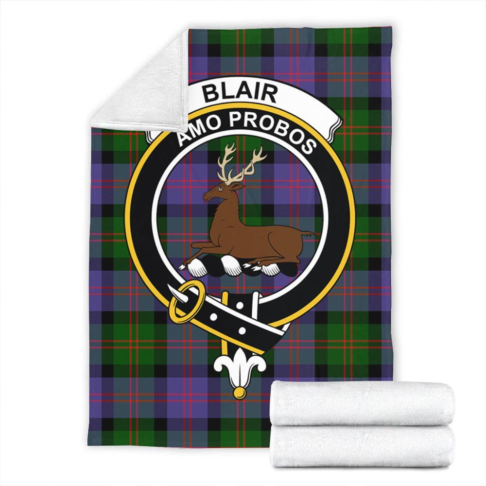 Blair Modern Tartan Crest Premium Blanket