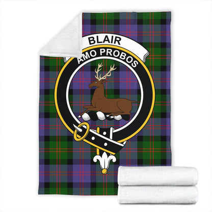 Blair Modern Tartan Crest Premium Blanket