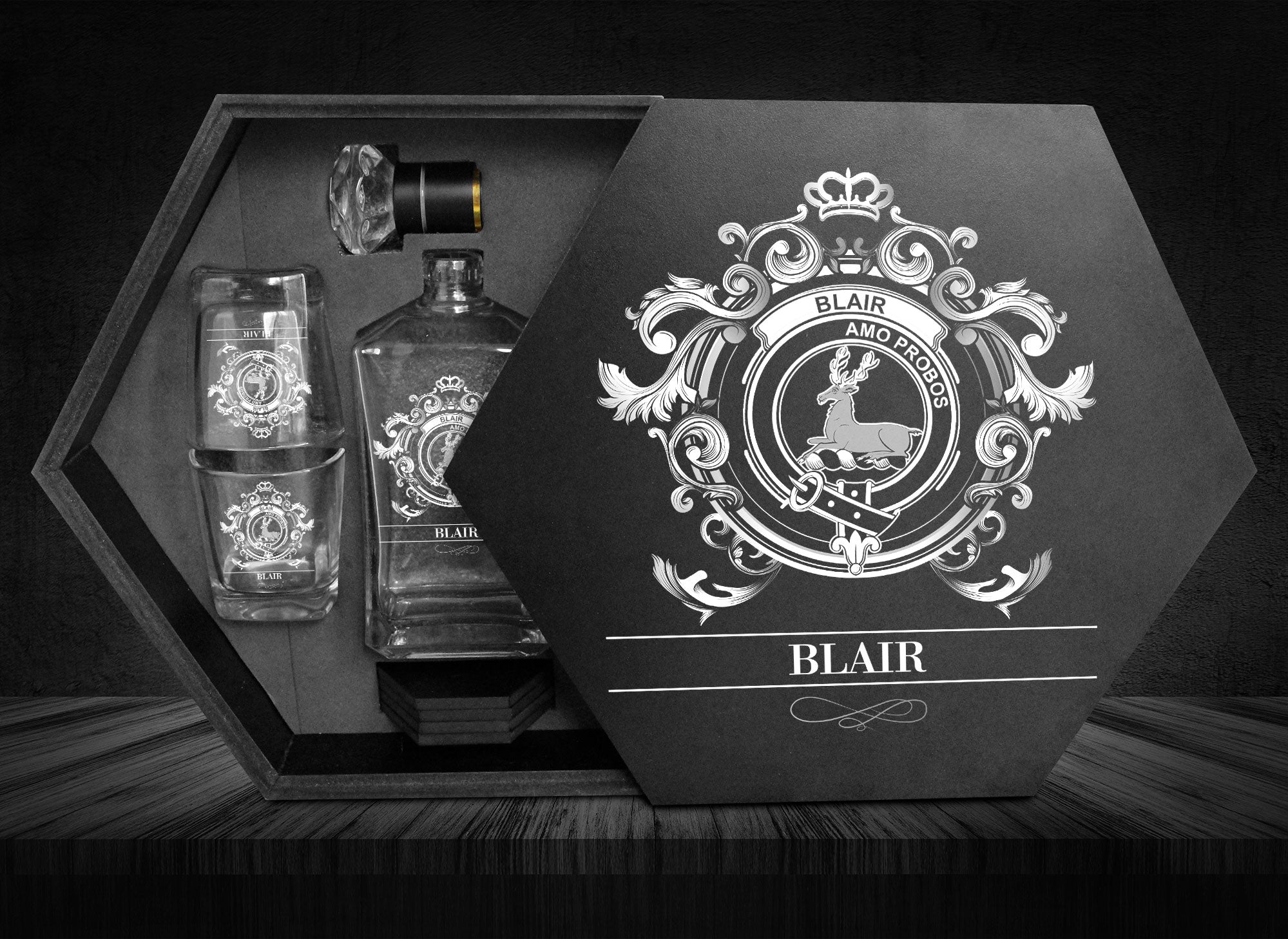 Blair Tartan Clan Decanter Set