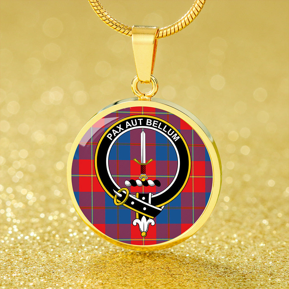 Blane Tartan Crest Circle Necklace