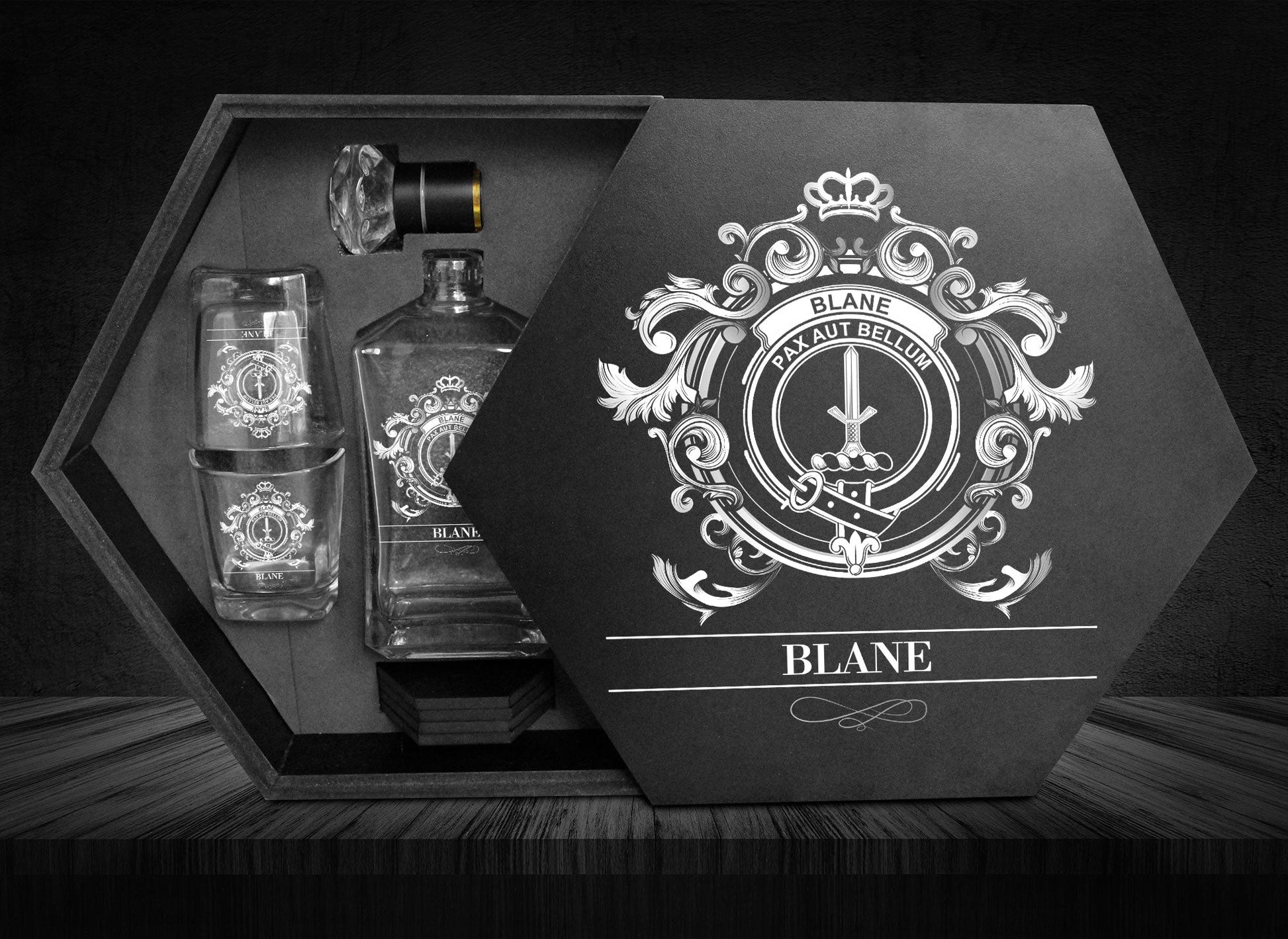 Blane Tartan Clan Decanter Set