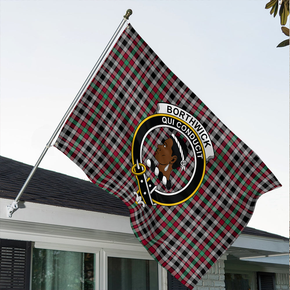 Borthwick Ancient Tartan Classic Crest House Flag