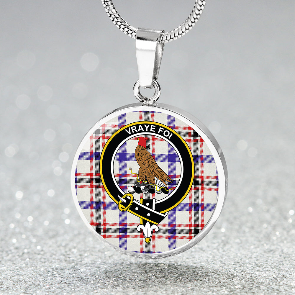 Boswell Dress Modern Tartan Crest Circle Necklace