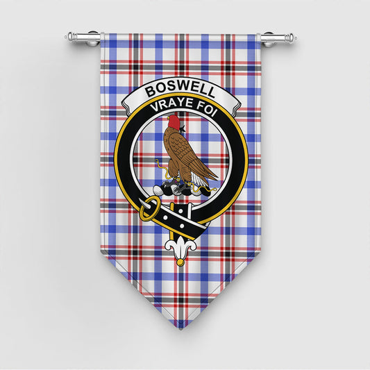 Boswell Modern Tartan Crest Gonfalon