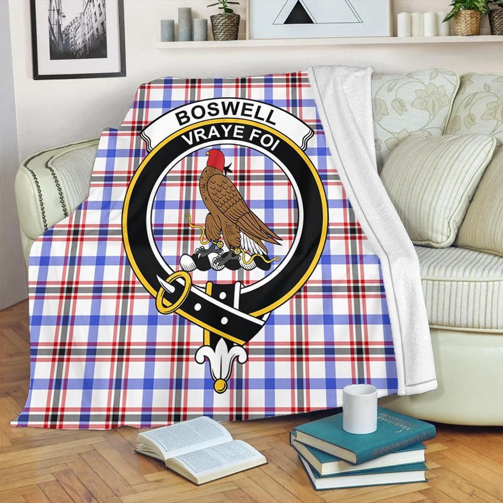 Boswell Modern Tartan Crest Premium Blanket