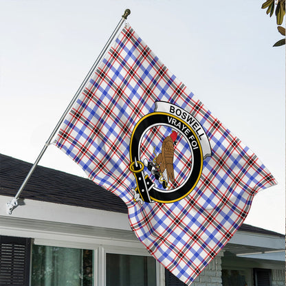 Boswell Modern Tartan Classic Crest House Flag