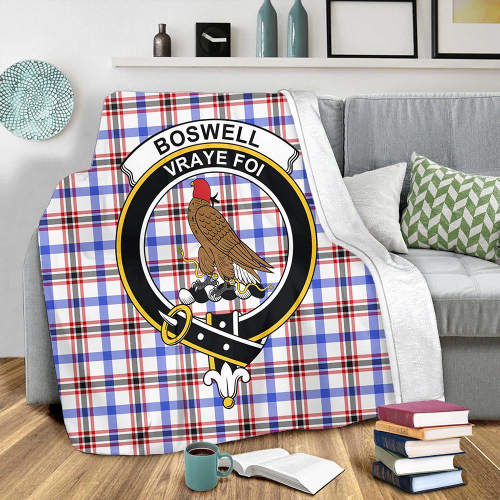 Boswell Modern Tartan Crest Premium Blanket