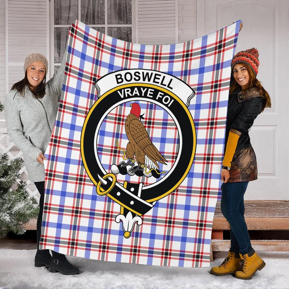 Boswell Modern Tartan Crest Premium Blanket